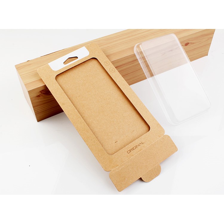 Caixa de Embalagem de Papel Kraft Personalizável de 50pcs/conjunto Para Iphone 6s Plus/7 Plus/8 Plus/XS Max/11 Pro Max Casos, Tamanho: 210 x 119mm