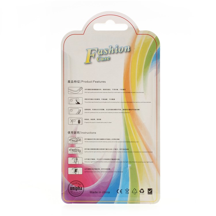 50Pcs Paper + Plastic Packing Box for iPhone 7/6s Back Case 140 x 70 x 10mm - Colorful Waves-3