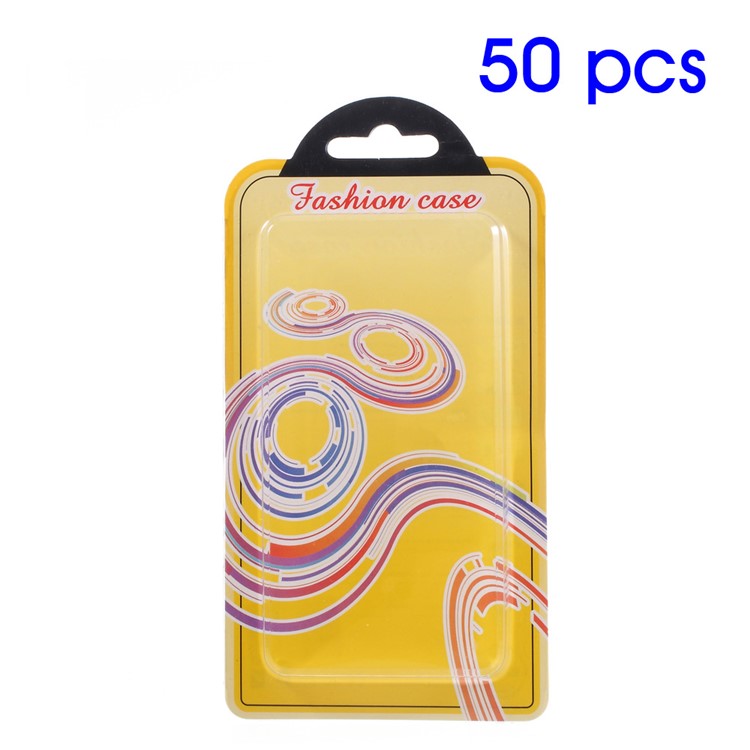 50Pcs Retail Packing Box for iPhone 7/6s Back Case 140 x 70 x 10mm - Waves and Circles-1