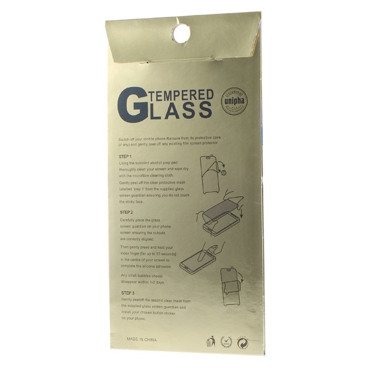 100Pcs/Lot Retail Paper Package Box for Samsung Galaxy Note 7 N930 Tempered Glass Protector Flm - Gold-2