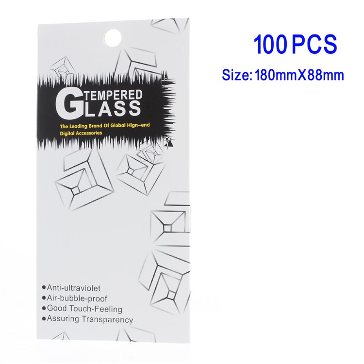 100Pcs/Set Universal Retail Package Box for Cellphone Tempered Glass Screen Protector - Style D-1