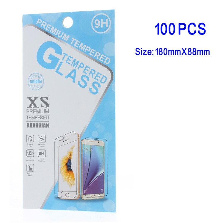 100Pcs/Set Smartphone Tempered Glass Screen Guard Packing Box, Size: 180 x 88mm - Style I-1