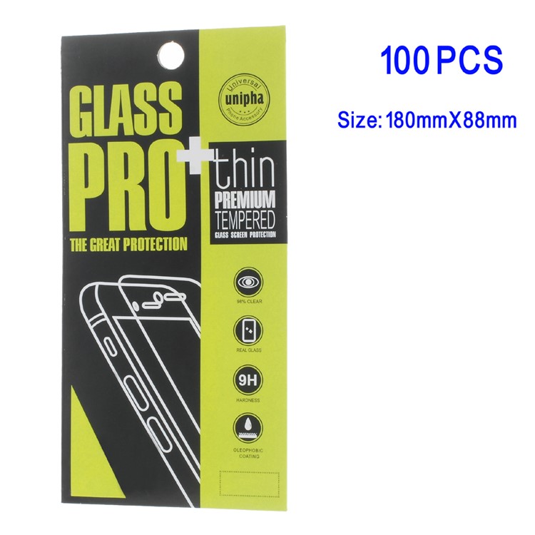100Pcs/Set Universal Packing Package Box for Cellphone Tempered Glass Screen Film - Style J-1