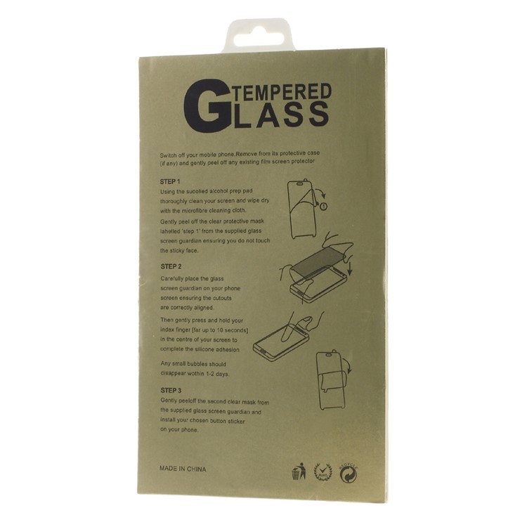 50Pcs/Set Durable Paper Retail Package Box for Samsung Galaxy Note 7 Tempered Glass Protector - Gold Color-2