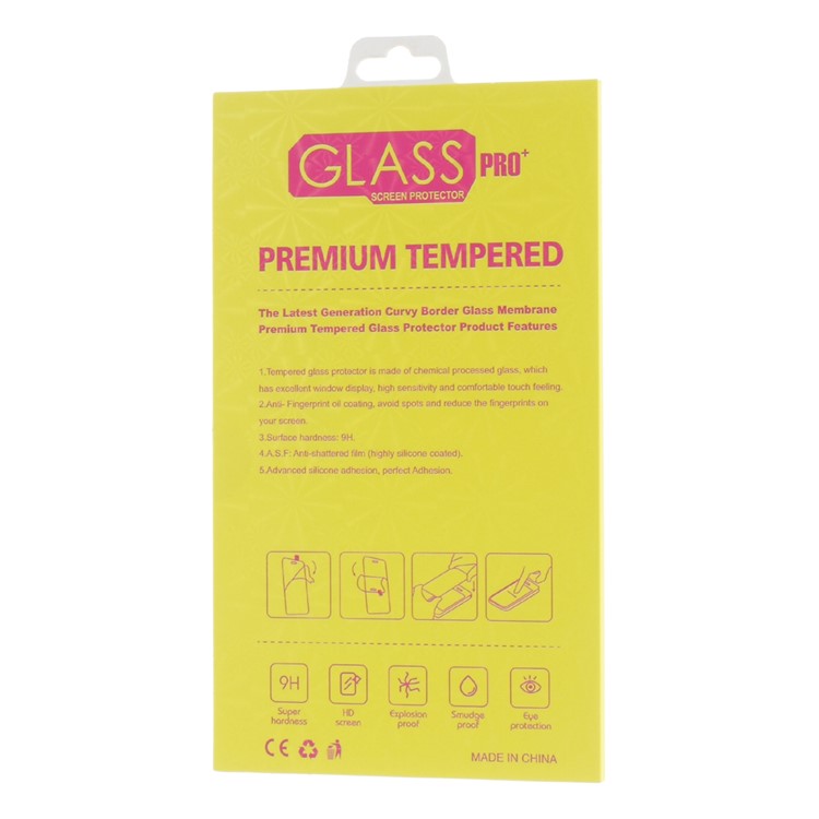 50Pcs/Set for iPhone Samsung Smartphone Tempered Glass Screen Film Packing Box - Yellow-2