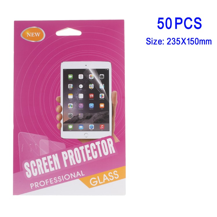 50Pcs/Set Tempered Glass Guard Retail Paper Package Box for Tablets under 8-inch-1