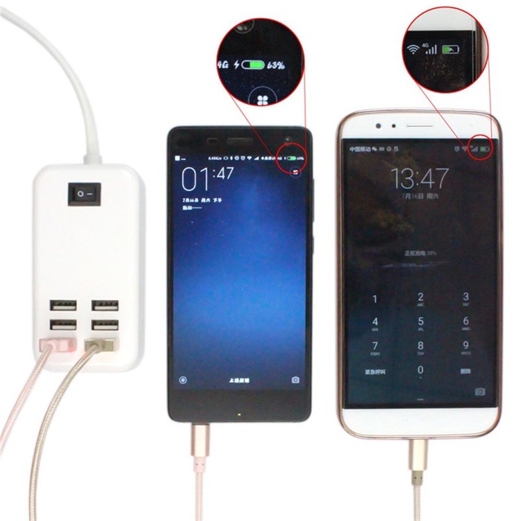 Portable Travel 20W 5V 4A 6 USB Ports Smart Charger - EU Plug-12