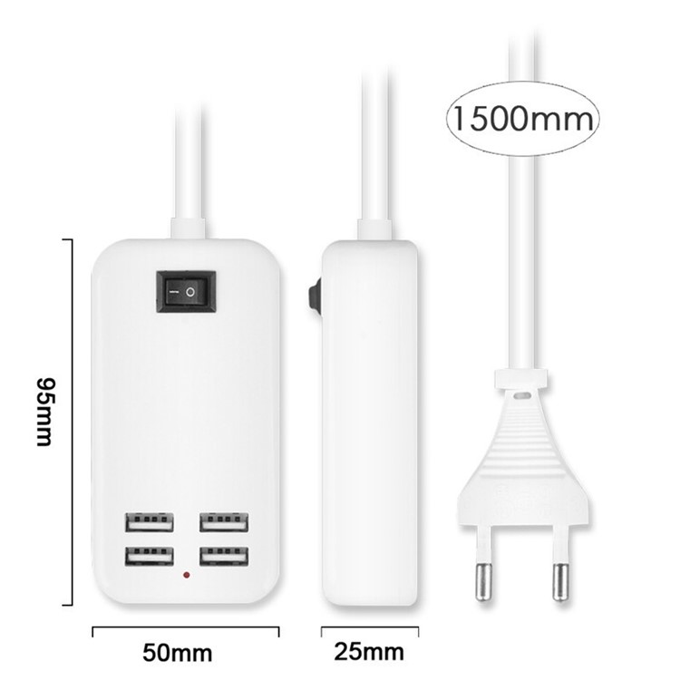 Portable Travel 20W 5V 4A 6 USB Ports Smart Charger - EU Plug-15