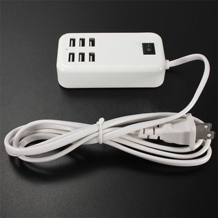 Portable Travel 20W 5V 4A 6 USB Ports Smart Charger - EU Plug-21