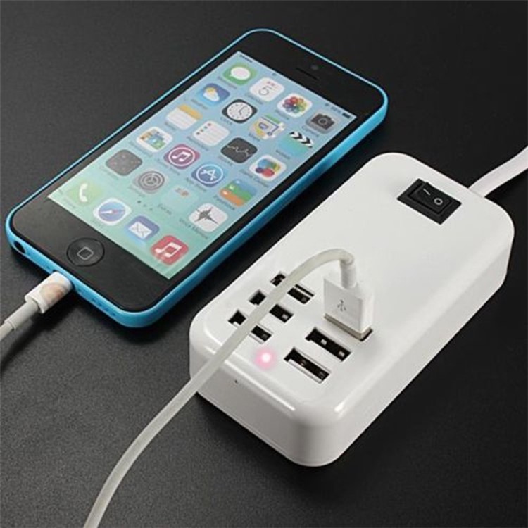 Portable Travel 20W 5V 4A 6 USB Ports Smart Charger - EU Plug-25