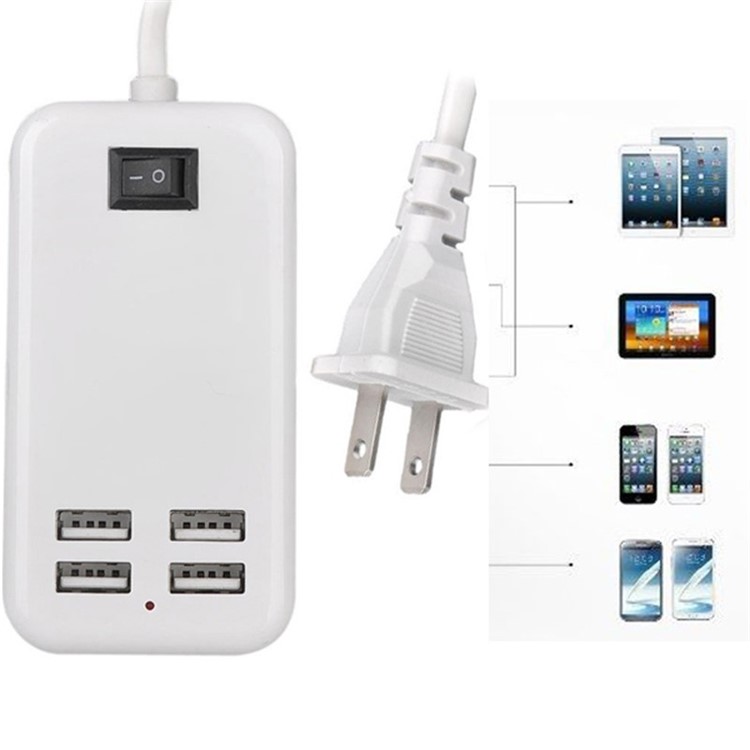 Portable Travel 20W 5V 4A 6 USB Ports Smart Charger - EU Plug-7