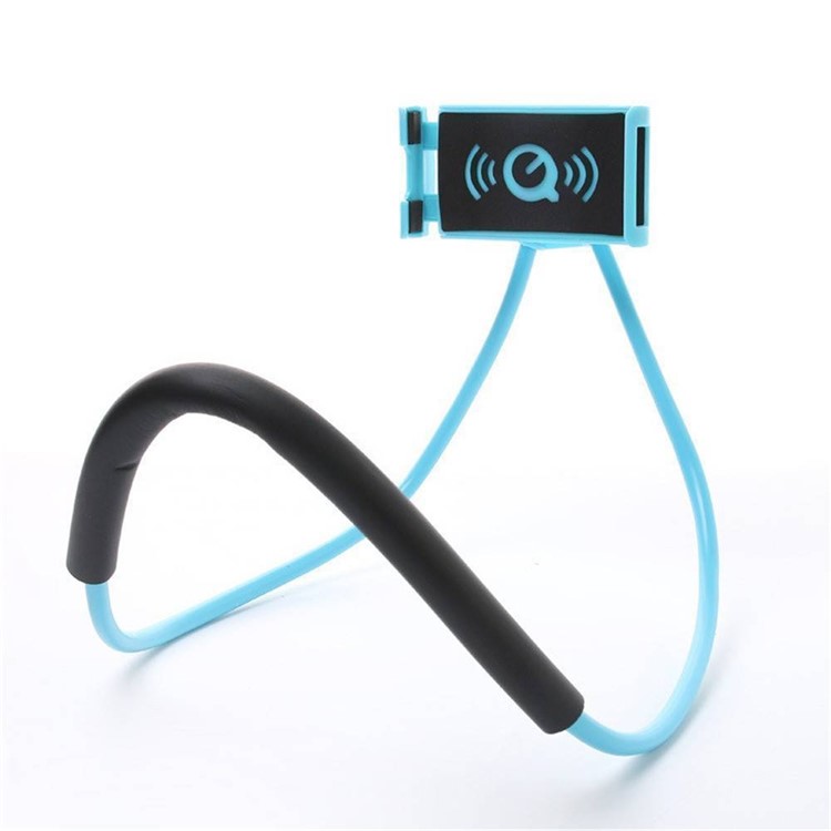 Lazy Hanging Neck Phone Stand Smartphone Support Bracket Universal Desktop Mount - Blue-1