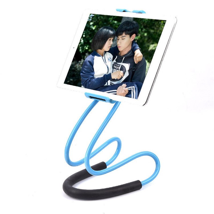 Lazy Hanging Neck Phone Stand Smartphone Support Bracket Universal Desktop Mount - Blue-2