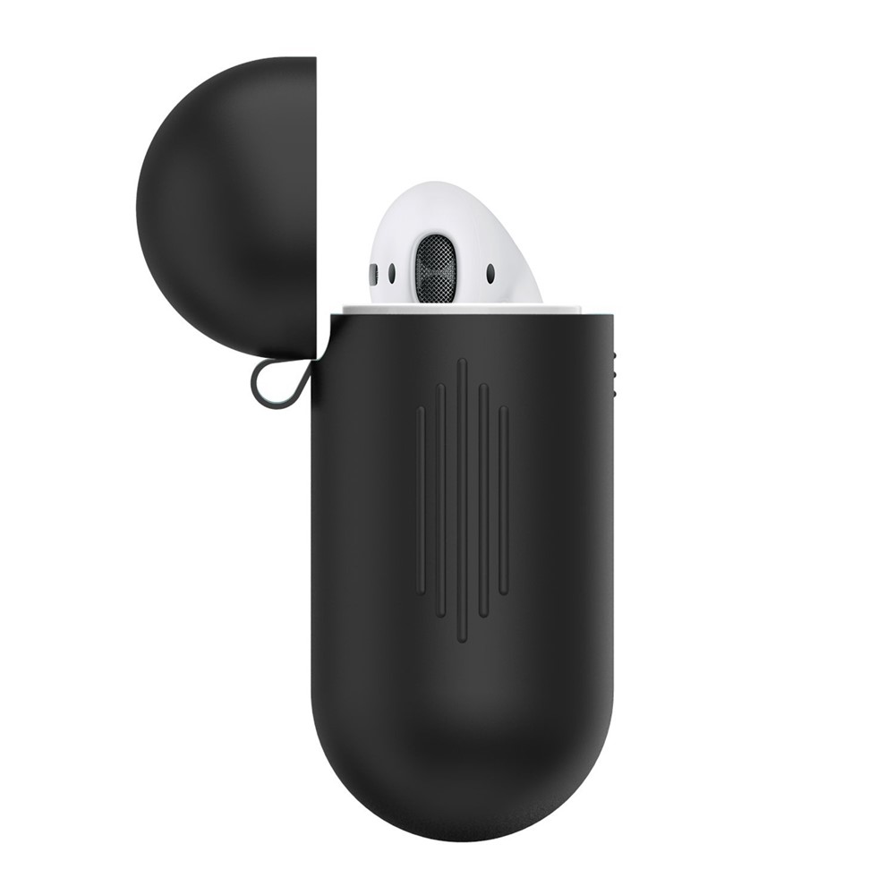 LANKILIN Shock-proof Silicone Protective Cover for Apple AirPods Charging Case - Black-5