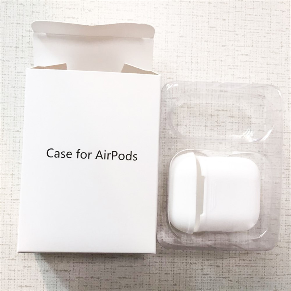 LANKILIN Protective Silicone AirPods Cover with Earphone Strap for Apple AirPods Charging Case - White-12