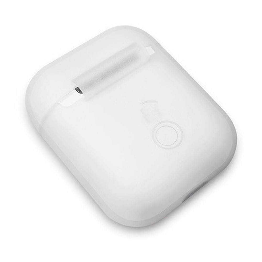 LANKILIN Protective Silicone AirPods Cover with Earphone Strap for Apple AirPods Charging Case - White-3