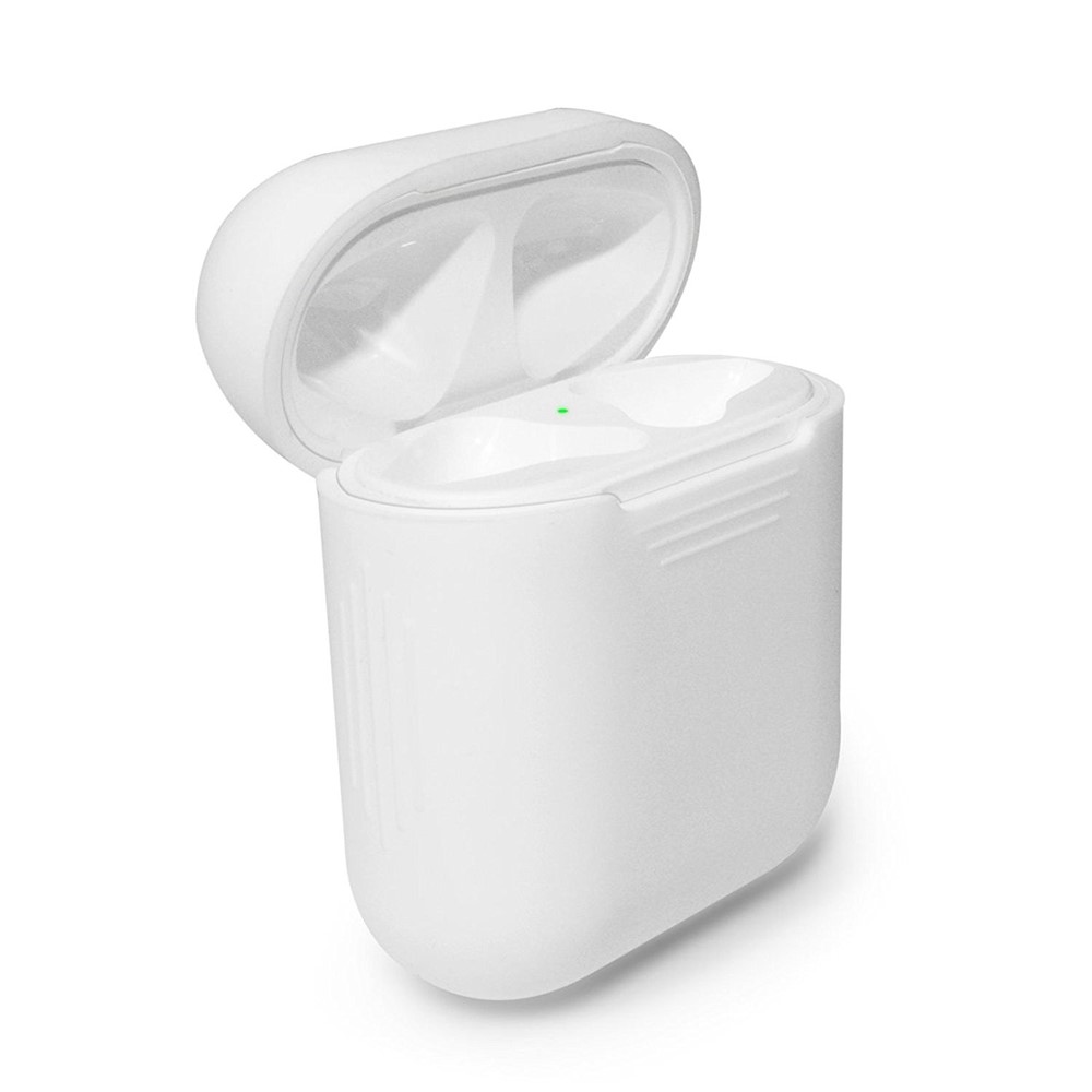 LANKILIN Protective Silicone AirPods Cover with Earphone Strap for Apple AirPods Charging Case - White-7