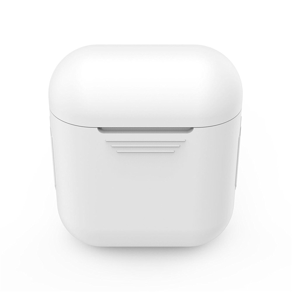 LANKILIN Protective Silicone AirPods Cover with Earphone Strap for Apple AirPods Charging Case - White-8