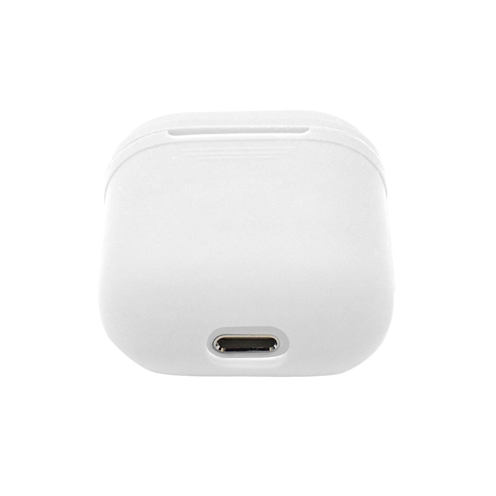 LANKILIN Protective Silicone AirPods Cover with Earphone Strap for Apple AirPods Charging Case - White-9