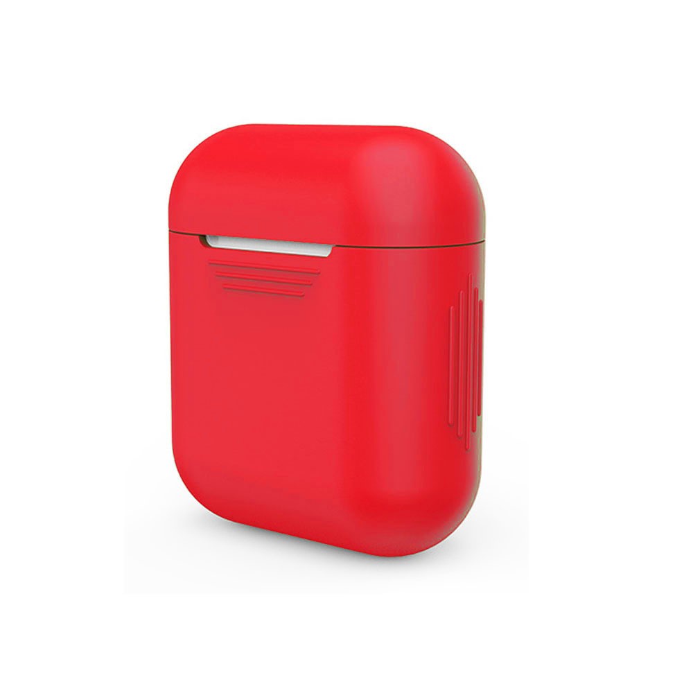 LANKILIN Silicone Shock-proof Protective Cover for Apple AirPods Charging Case - Red-2
