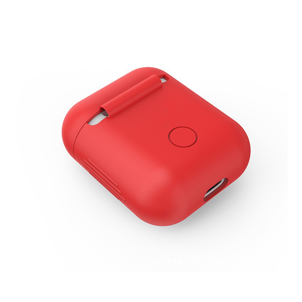 LANKILIN Silicone Shock-proof Protective Cover for Apple AirPods Charging Case - Red-3