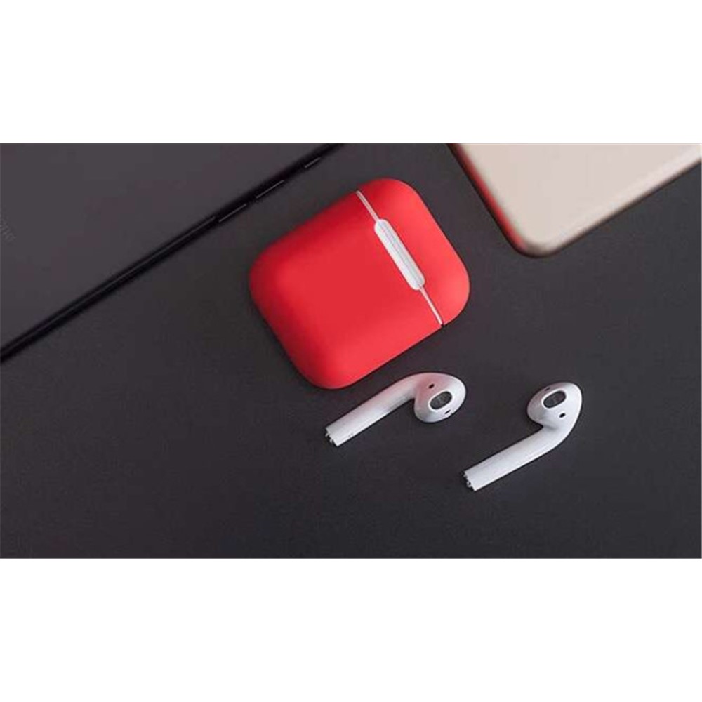 LANKILIN Silicone Shock-proof Protective Cover for Apple AirPods Charging Case - Red-8