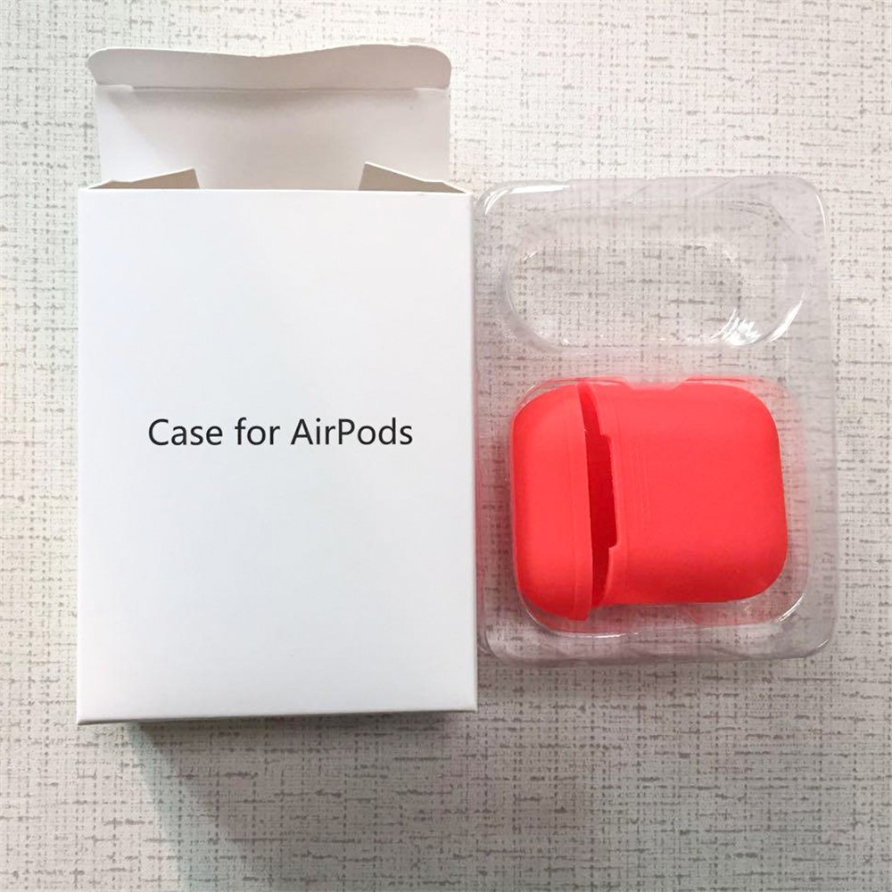 LANKILIN Silicone Shock-proof Protective Cover for Apple AirPods Charging Case - Red-9