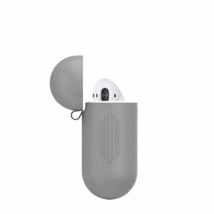 LANKILIN Shock-proof Silicone Shell Case for Apple AirPods Charging Case - Grey-4