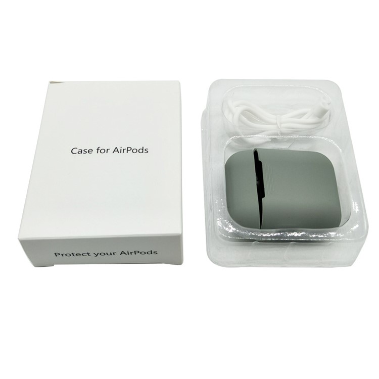 LANKILIN Shock-proof Silicone Shell Case for Apple AirPods Charging Case - Grey-8