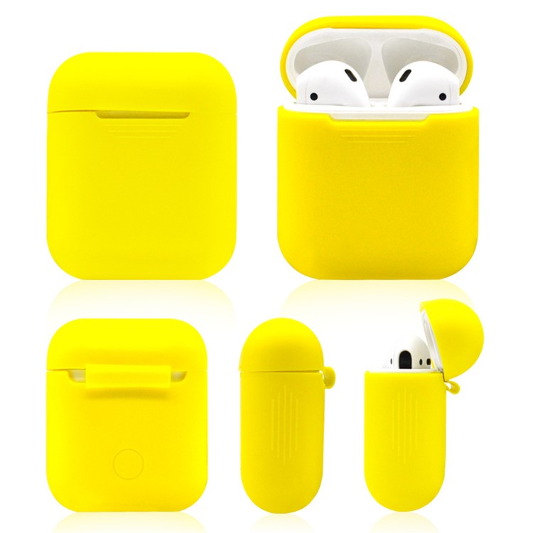 LANKILIN Shock-proof Silicone Protective Shell Cover for Apple AirPods Charging Case - Yellow-2