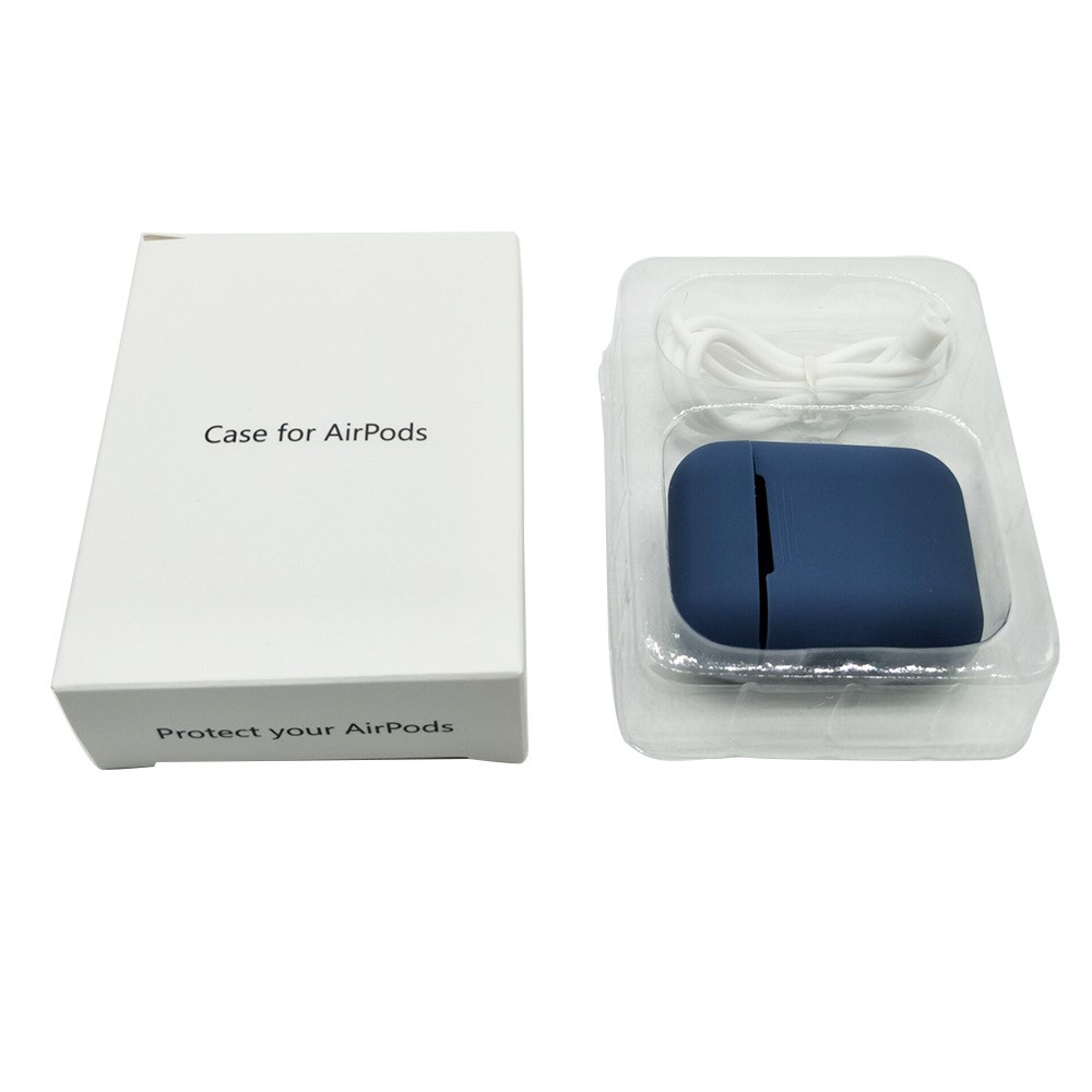 LANKILIN Shock-proof Silicone Case Cover Shell for Apple AirPods Charging Case - Dark Blue-5