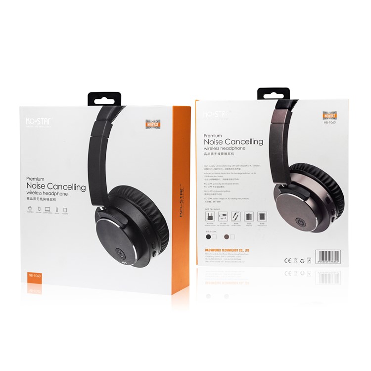NB-1060 Active Noise Cancelling Bluetooth Headphone with Microphone - Black-6