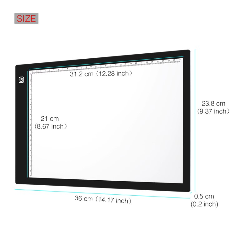 A4 LED Tracing Light Box with 3 Modes Light Adjustments-3