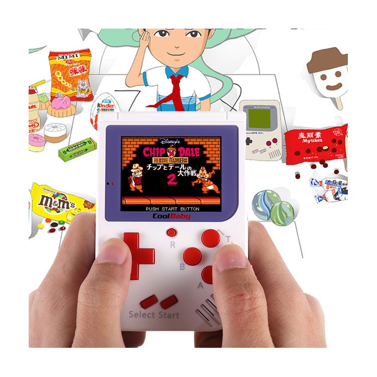 Handheld 2.5 Inch LCD Display Game Player Mini 8 Bit Video Game Console - White-2