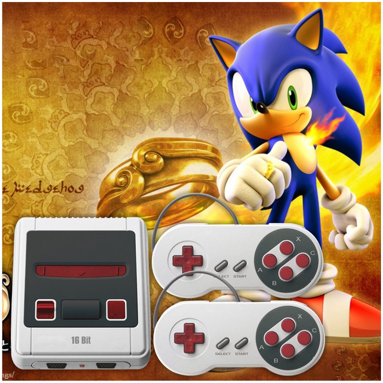Super Mini MD 16-bit Game Entertainment System with Built-in Preloaded 167 Games - US Plug-1