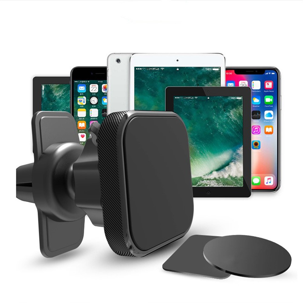 Car Mount Air Vent Magnetic Phone Holder Charger for iPhone Galaxy GPS-9