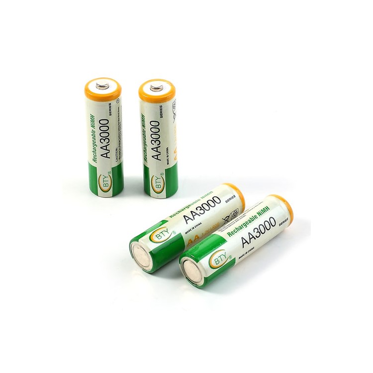 4PCS BTY 1.2V 3000mAh AA Ni-MH Rechargeable Batteries-1