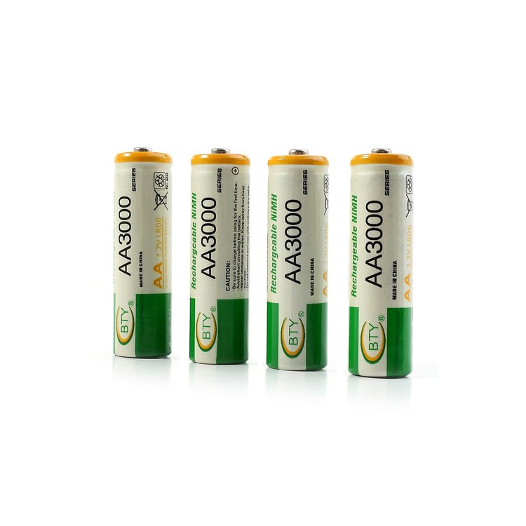4PCS BTY 1.2V 3000mAh AA Ni-MH Rechargeable Batteries-2