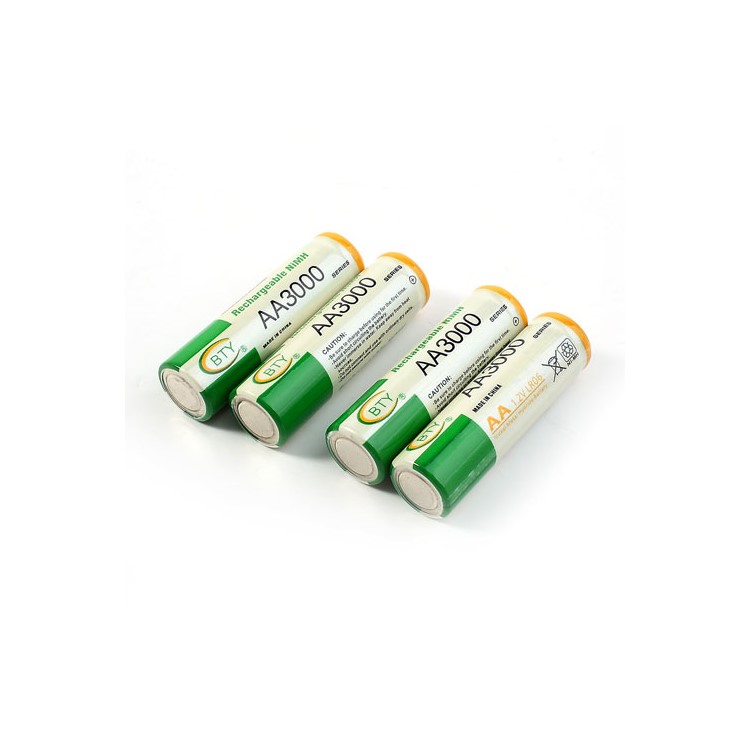 4PCS BTY 1.2V 3000mAh AA Ni-MH Rechargeable Batteries-3