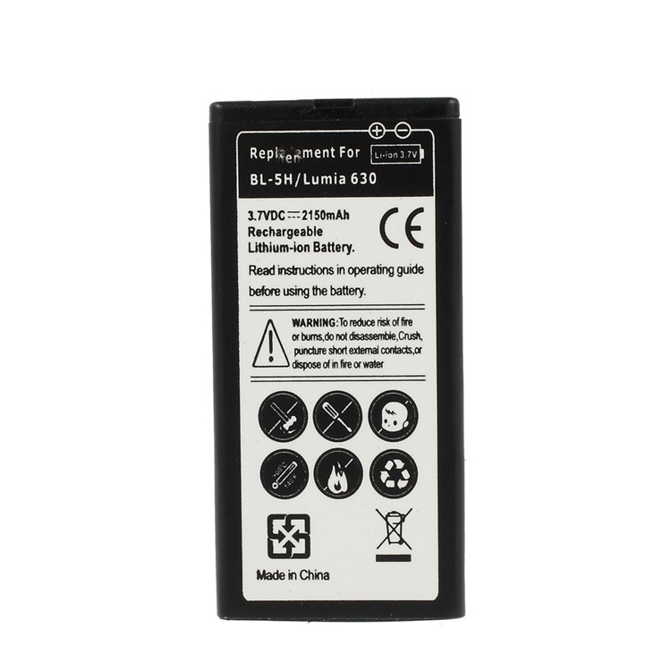 BL-5H 2150mAh 3.7V Rechargeable Lithium-ion Battery for Nokia Lumia 630 / 630 Dual SIM RM-978-1