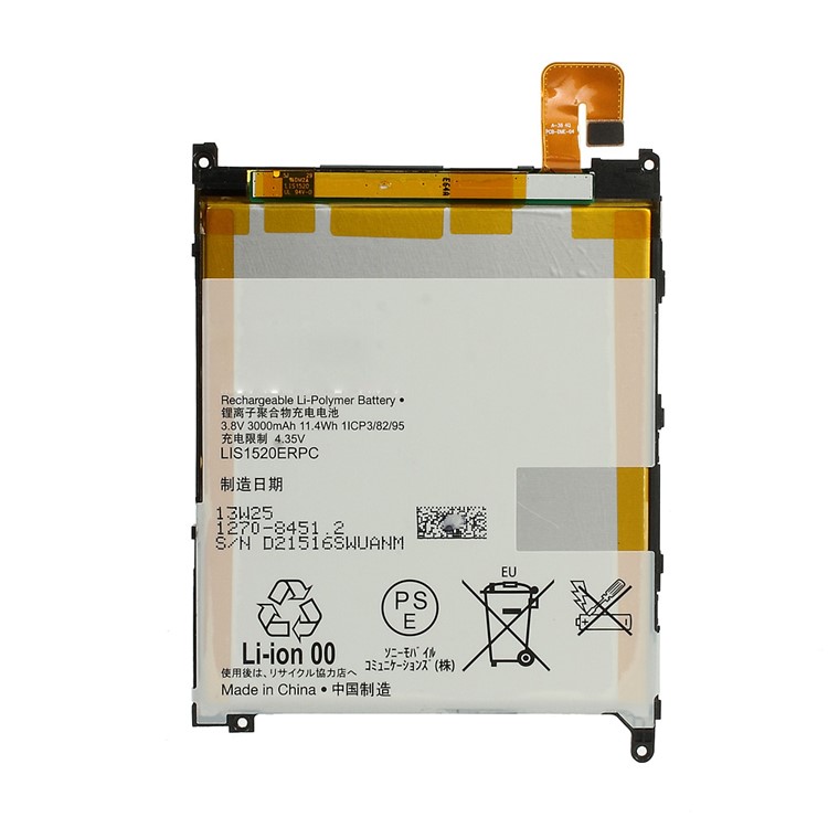 3000mAh LIS1520ERPC Rechargeable Li-Polymer Battery Replacement for Sony Xperia Z Ultra LTE C6806 (OEM, Not Brand New)-1