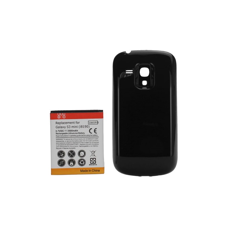 Extended Battery w/ Battery Cover Door for Samsung I8190 Galaxy S III S3 mini 3500mAh-1