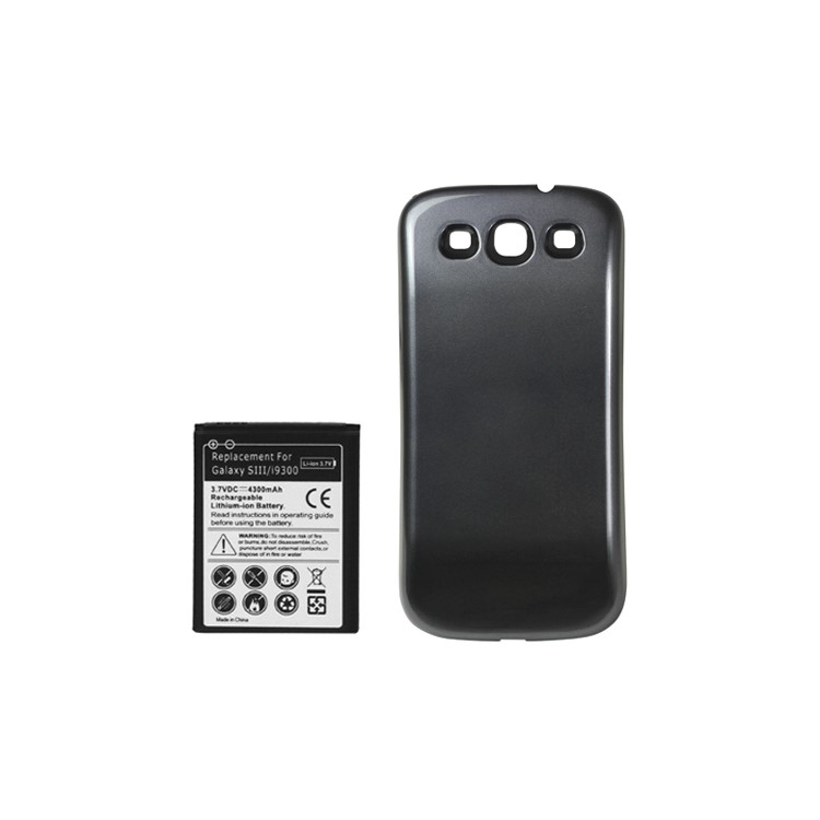 Samsung i9300 Galaxy S iii Extended Battery with Battery Door Cover 4300mAh - Grey-1