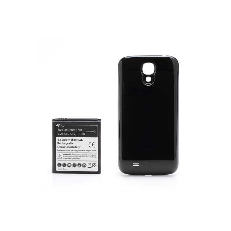 Samsung Galaxy SIV S4 i9500 Extended Battery with Battery Door Cover 5800mAh - Black-1