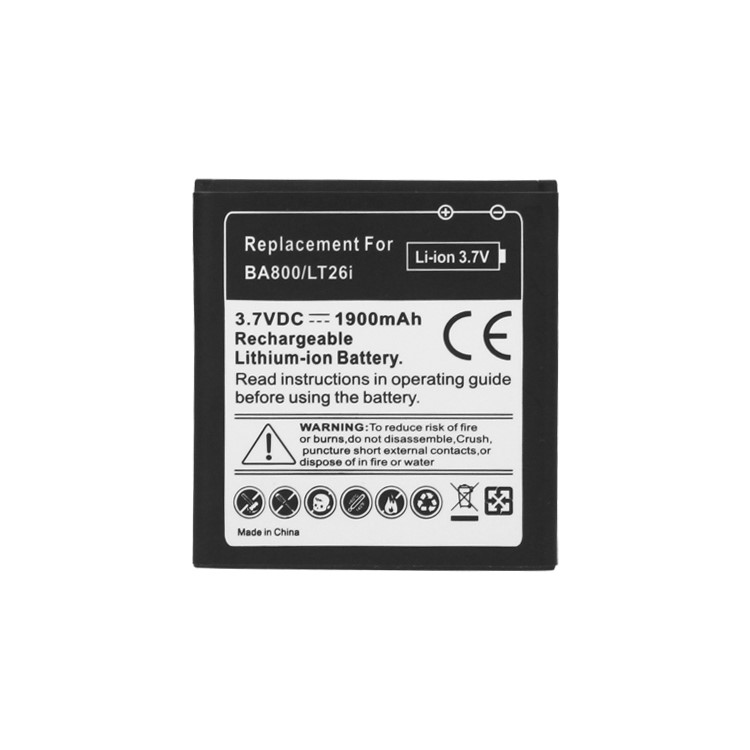 Sony Xperia S LT26i Nozomi Battery Replacement 1900mAh, Model: BA800-1