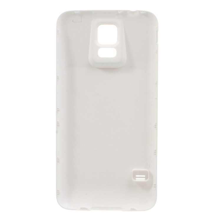 6500mAh Extended Li-ion Battery + Concave Dots Housing Back Case for Samsung Galaxy S5 G900 - White-2