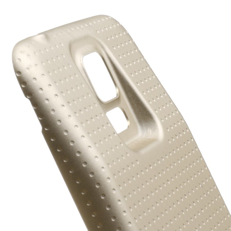 6500mAh Extended Li-ion Battery + Concave Dots Housing Back Cover for Samsung Galaxy S5 G900 - Champagne-5
