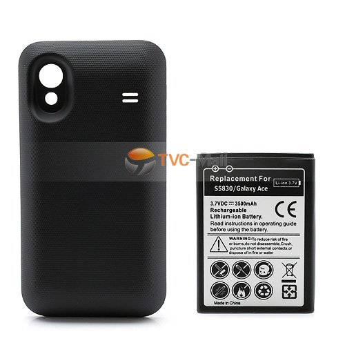 Extended Battery with Battery Cover Door for Samsung Galaxy Ace S5830 3500mAh-1