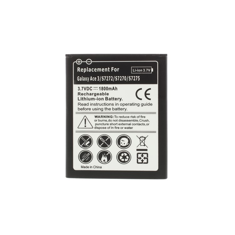 1500mAh 3.7V Li-ion Battery Replacement for Samsung Galaxy Ace 3 S7270 S7272-1