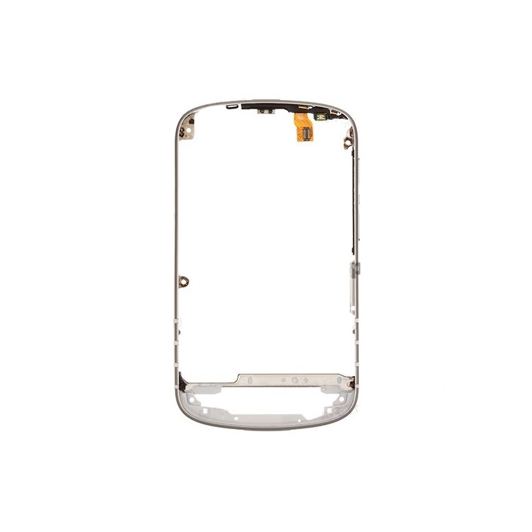 OEM for BlackBerry Q10 Middle Frame Bezel Housing with Side Button Flex Cable Part - White-1